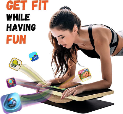 Professional Rocker Balance Board for Leg Workout | 17.5” Rocker Board, Rocker Wooden Balance Board for Balance & Exercises
